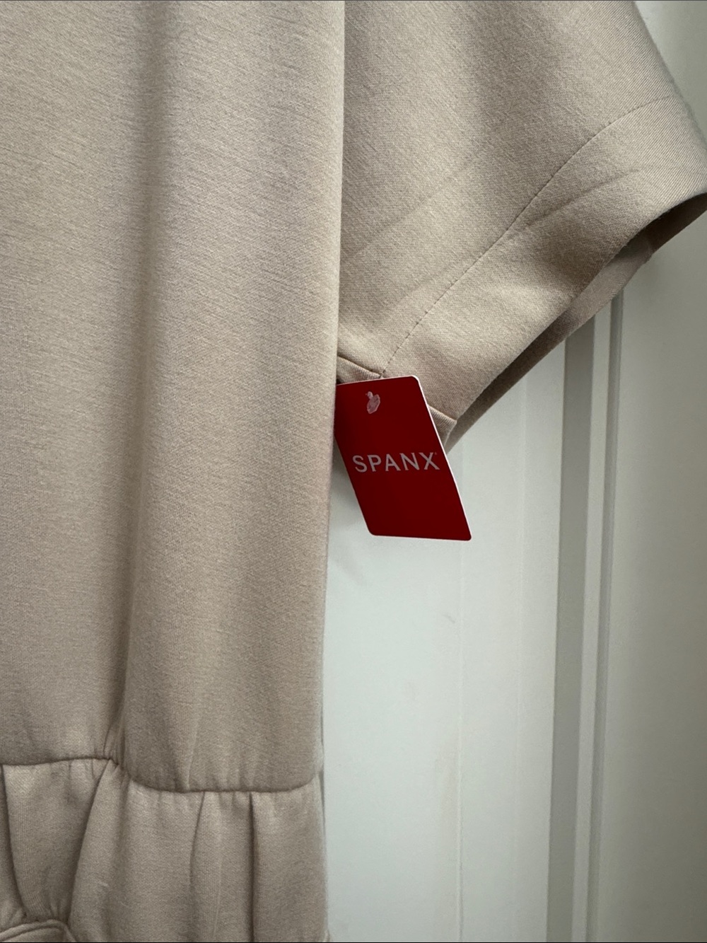 SPANX Airessentials Neutral Beige Midi Jumpsuit, L, New with tags - Picture 5 of 10